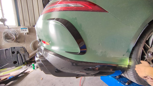 SD Carbon B Style Pre-preg Carbon Fiber Rear Bumper Vent Cover for Mercedes Benz AMG GT50 GT53 4 Door X290 2019-ON
