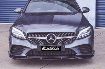 Aero Republic Carbon Fiber Front Lip for Mercedes Benz W205 C300 with Sport Package 2019-ON - 0
