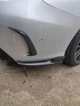 Aero Republic Carbon Fiber Rear Bumper Canards for Mercedes Benz 2015-ON W205 C300 C43 C63 C63S AMG Sedan 4 Door - 0