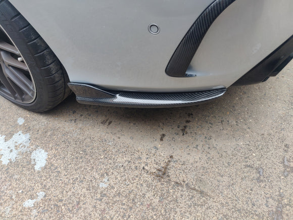 Aero Republic Carbon Fiber Rear Diffuser Side Valences Canards Trim for W205 C300 C43 C63 AMG Coupe 2 Door Sedan 4 Door