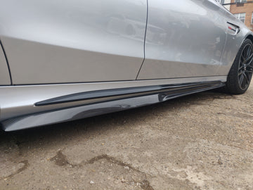 Aero Republic Carbon Fiber Side Skirts P Style for Mercedes Benz W205 C300 C43 C63 AMG Coupe 2 Door Sedan