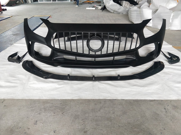 Aero Republic PD Style Carbon Fiber Front Bumper & Lip & Canards for Mercedes Benz C190 AMG GT GTS Pre-facelift 2015-2017