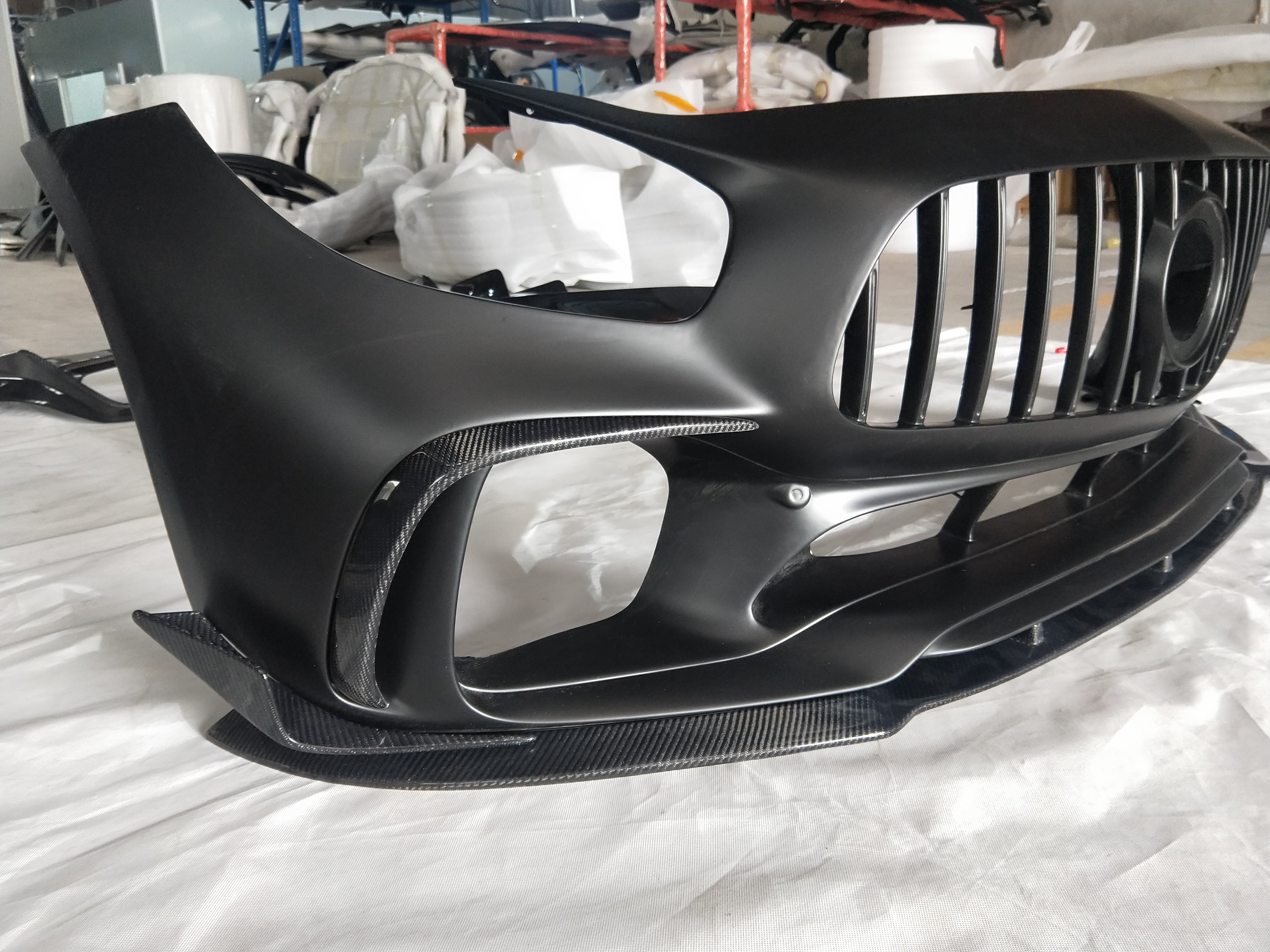 Aero Republic PD Style Carbon Fiber Front Bumper & Lip & Canards for Mercedes Benz C190 AMG GT GTS Pre-facelift 2015-2017