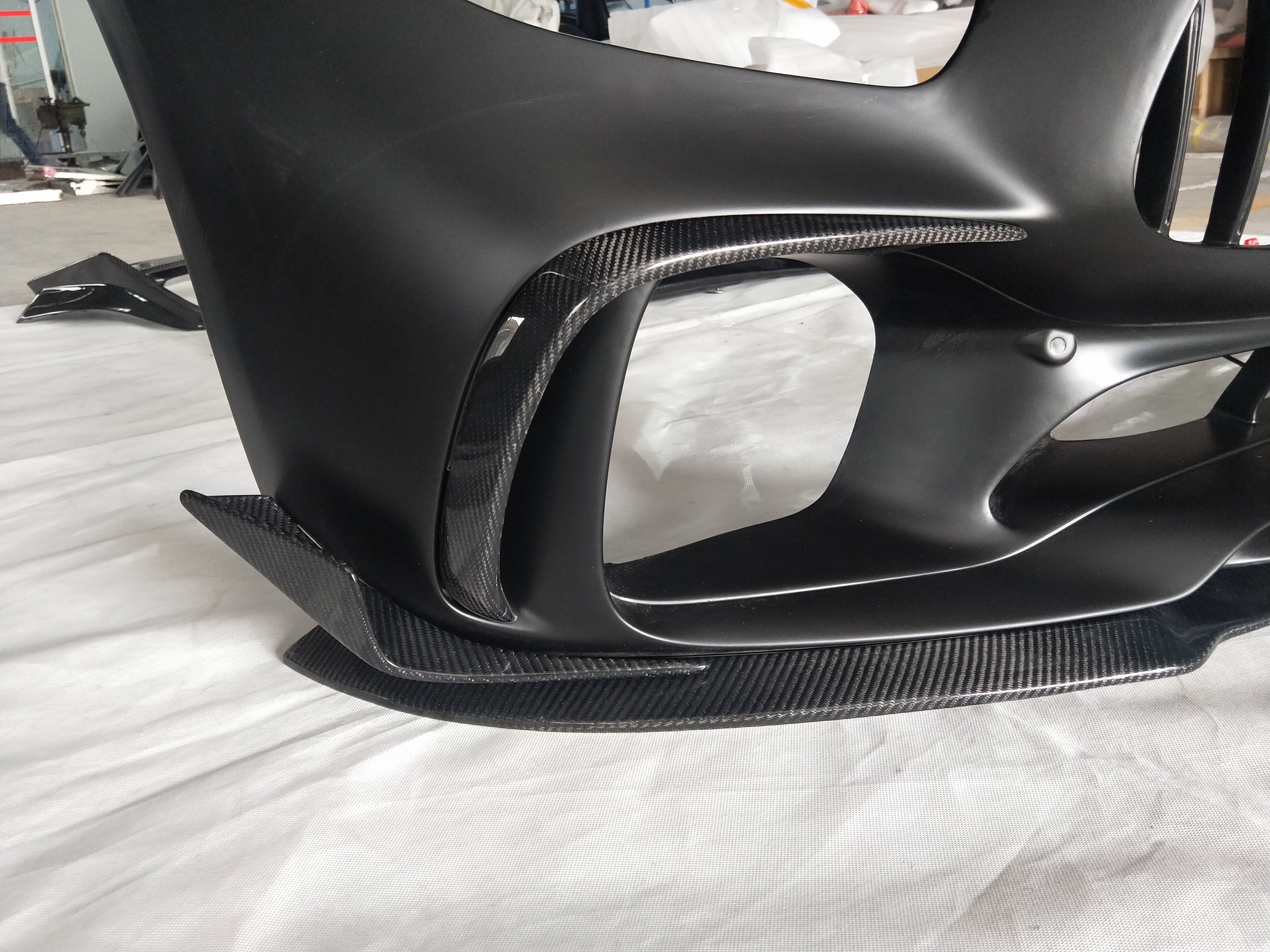 Aero Republic PD Style Carbon Fiber Front Bumper & Lip & Canards for Mercedes Benz C190 AMG GT GTS Pre-facelift 2015-2017