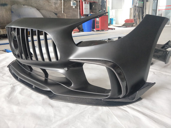 Aero Republic PD Style Carbon Fiber Front Bumper & Lip & Canards for Mercedes Benz C190 AMG GT GTS Pre-facelift 2015-2017