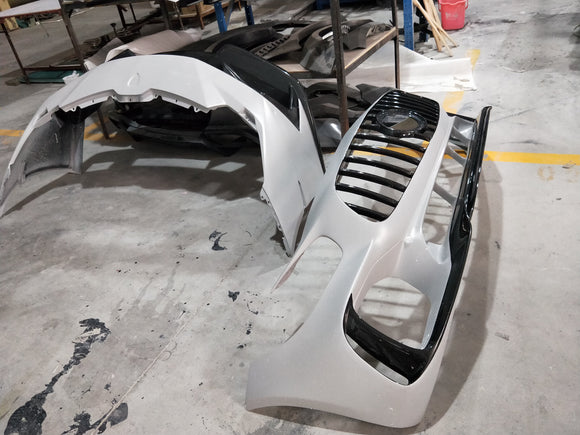 Aero Republic PD Style Carbon Fiber Front Bumper & Lip & Canards for Mercedes Benz C190 AMG GT GTS Pre-facelift 2015-2017