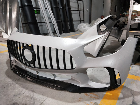Aero Republic PD Style Carbon Fiber Front Bumper & Lip & Canards for Mercedes Benz C190 AMG GT GTS Pre-facelift 2015-2017