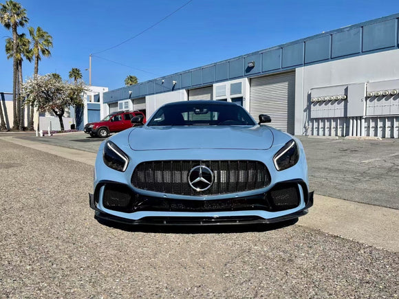 Aero Republic PD Style Carbon Fiber Front Bumper & Lip & Canards for Mercedes Benz C190 AMG GT GTS Pre-facelift 2015-2017