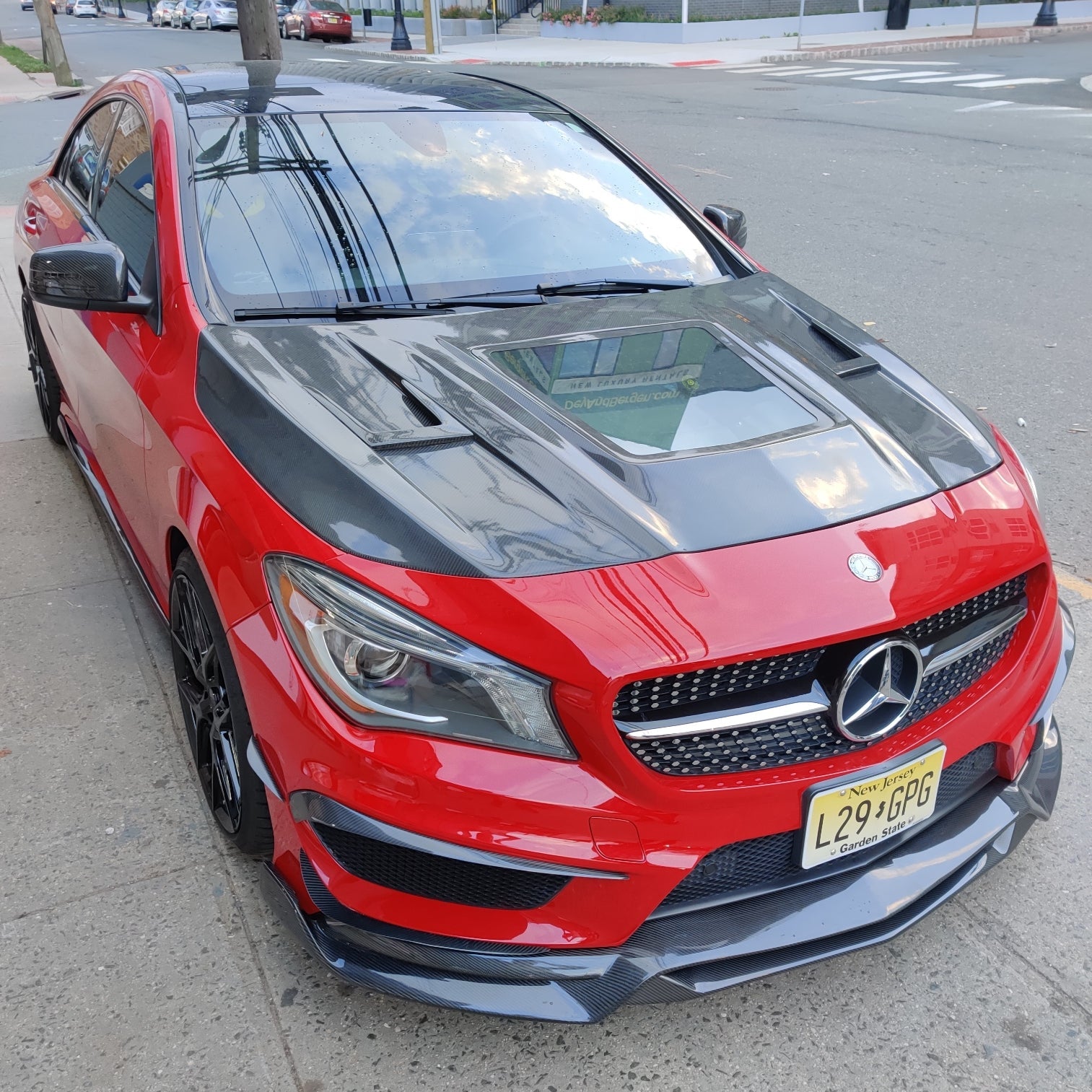 Aero Republic Tempered Glass Hood Bonnet Clearview for Mercedes benz C117 2014-2019 CLA250 CLA45 AMG-10