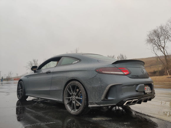 Aero Republic Carbon Fiber Rear Bumper Canards Valences Trim For W205 C300 C43 C63 AMG Coupe Sedan 2 Door 4 Door 2015-ON