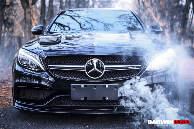 2015-2021 Mercedes Benz W205 C63/S AMG Sedan BKSS Style Carbon Fiber Front Lip-11