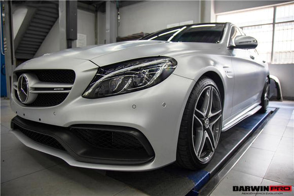 W205 C63/S AMG Carbon Fiber Front Bumper Accessory (6pcs)