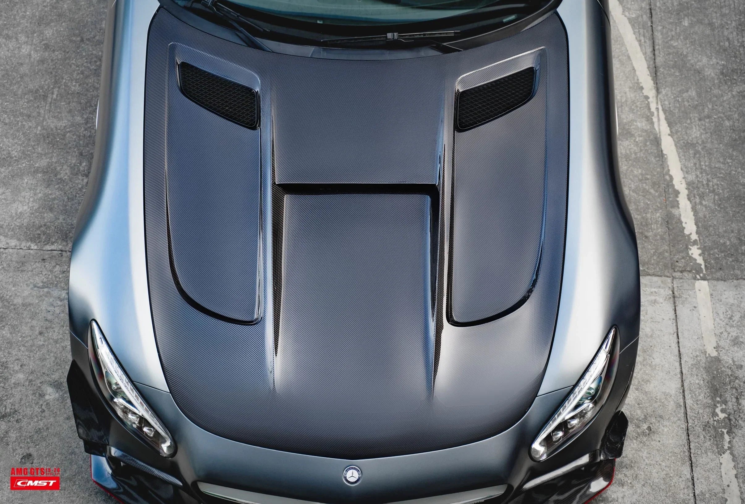 CMST Tuning Carbon Fiber Hood  Black Series Style for Mercedes Benz C190 AMG GT GTS GTC GTR-5
