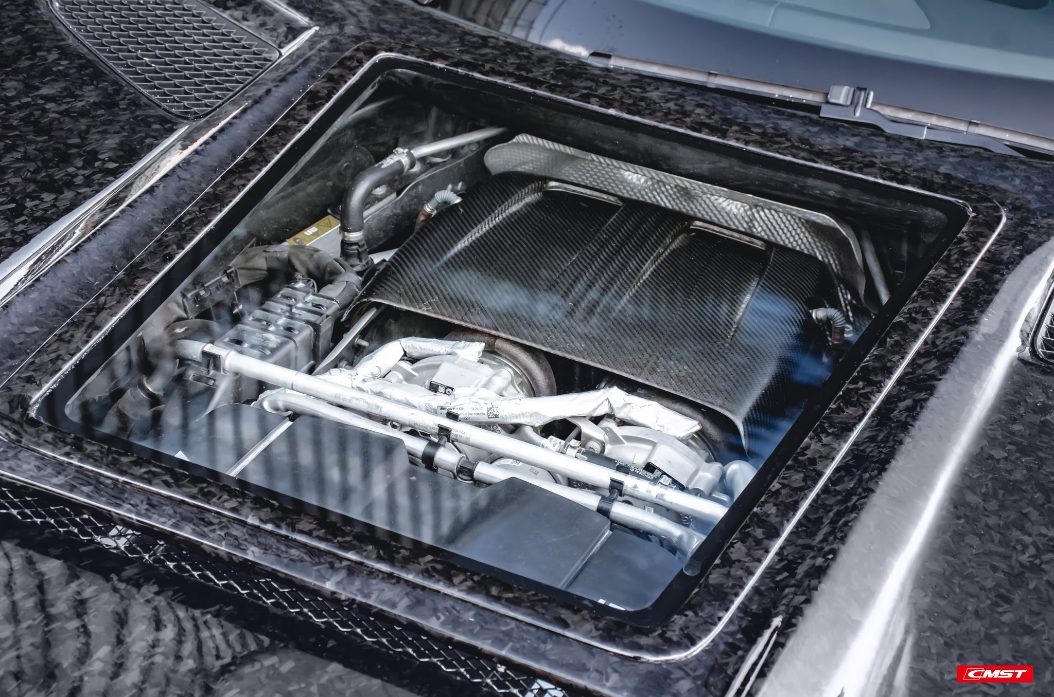 Carbon Fiber Engine Cover for Mercedes Benz AMG GT & GTS & GTC & GTR 2015+ - 0