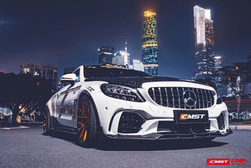 CMST Tuning Front Bumper for Mercedes-Benz C43 C300 2015-2021 Coupe Sedan PP Polyurethane - 0