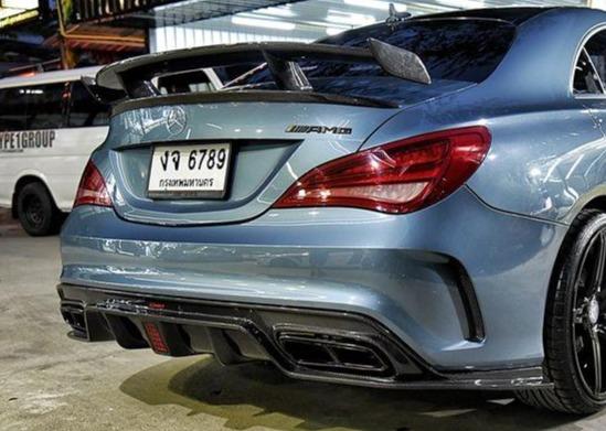 Carbon Fiber Rear Diffuser for C117 2014-2019 CLA-250 CLA-45 AMG