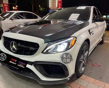 CMST Carbon Fiber Front Lip for Mercedes Benz C63 C63S AMG Sedan & Coupe 2015-ON - 0