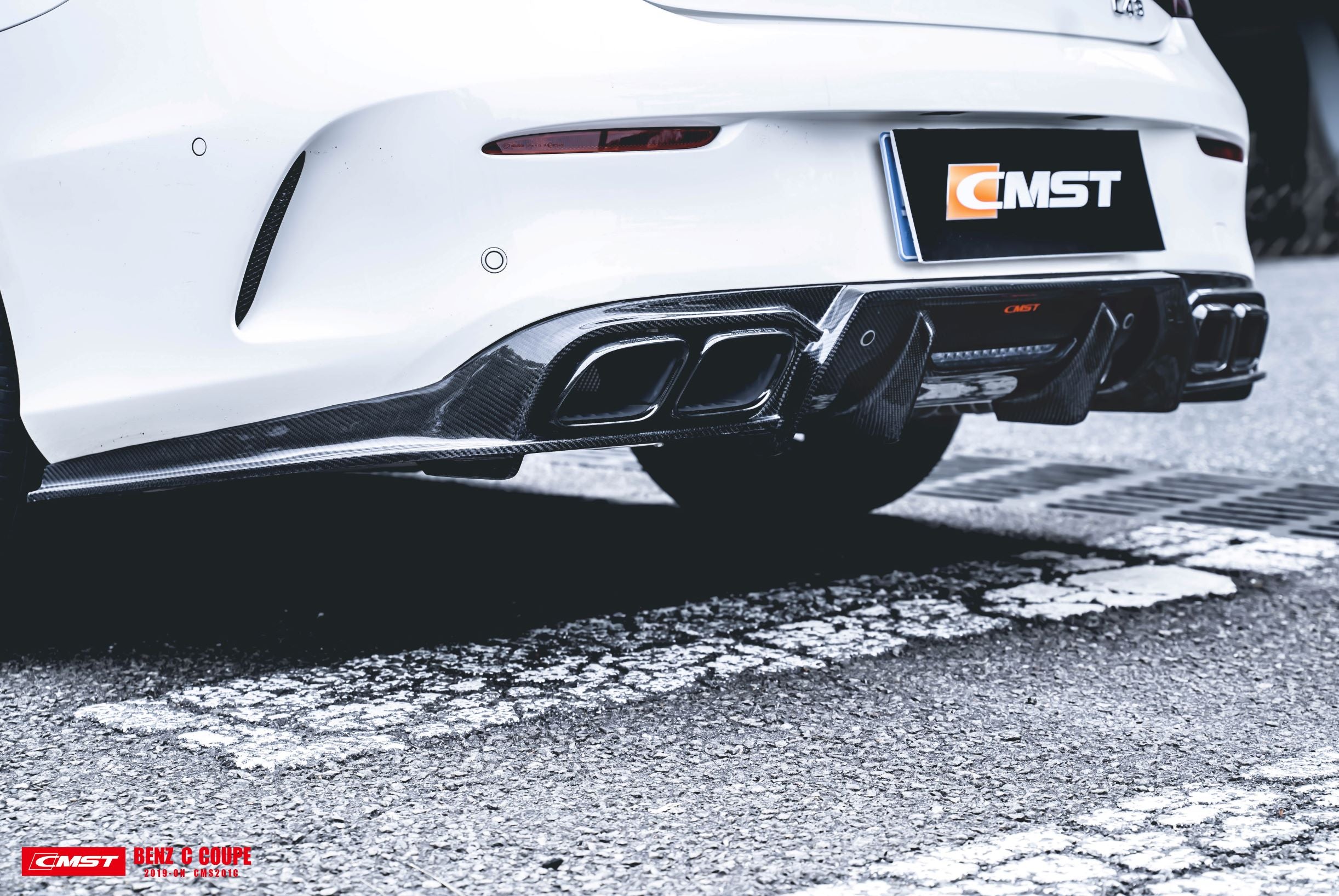 CMST Carbon Fiber Rear Diffuser for Mercedes Benz C Coupe W205 (2019-ON)