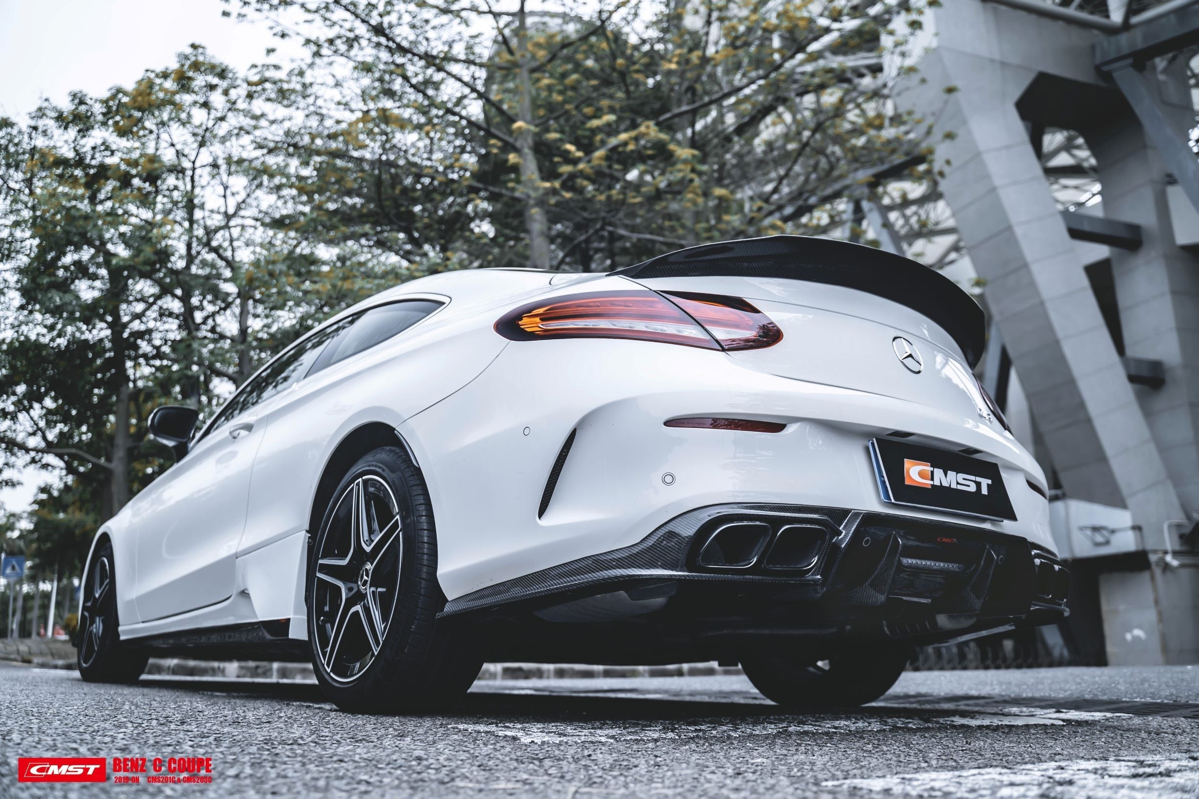 CMST Carbon Fiber Rear Spoiler for Mercedes Benz W205 /  AMG Sport Package / C63 AMG Coupe (2019-ON)-1