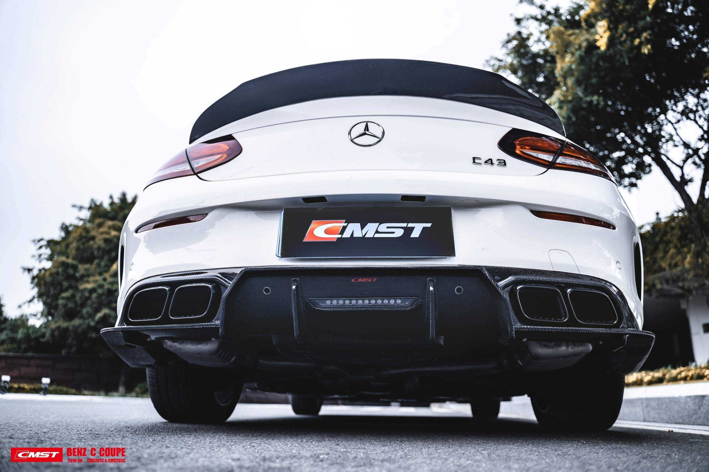 CMST Carbon Fiber Rear Spoiler for Mercedes Benz W205 /  AMG Sport Package / C63 AMG Coupe (2019-ON)-4