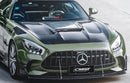 CMST Tuning Carbon Fiber Clear View Tempered Glass Transparent Hood Black Series Style for Mercedes Benz C190 AMG GT GTS GTC GTR-2