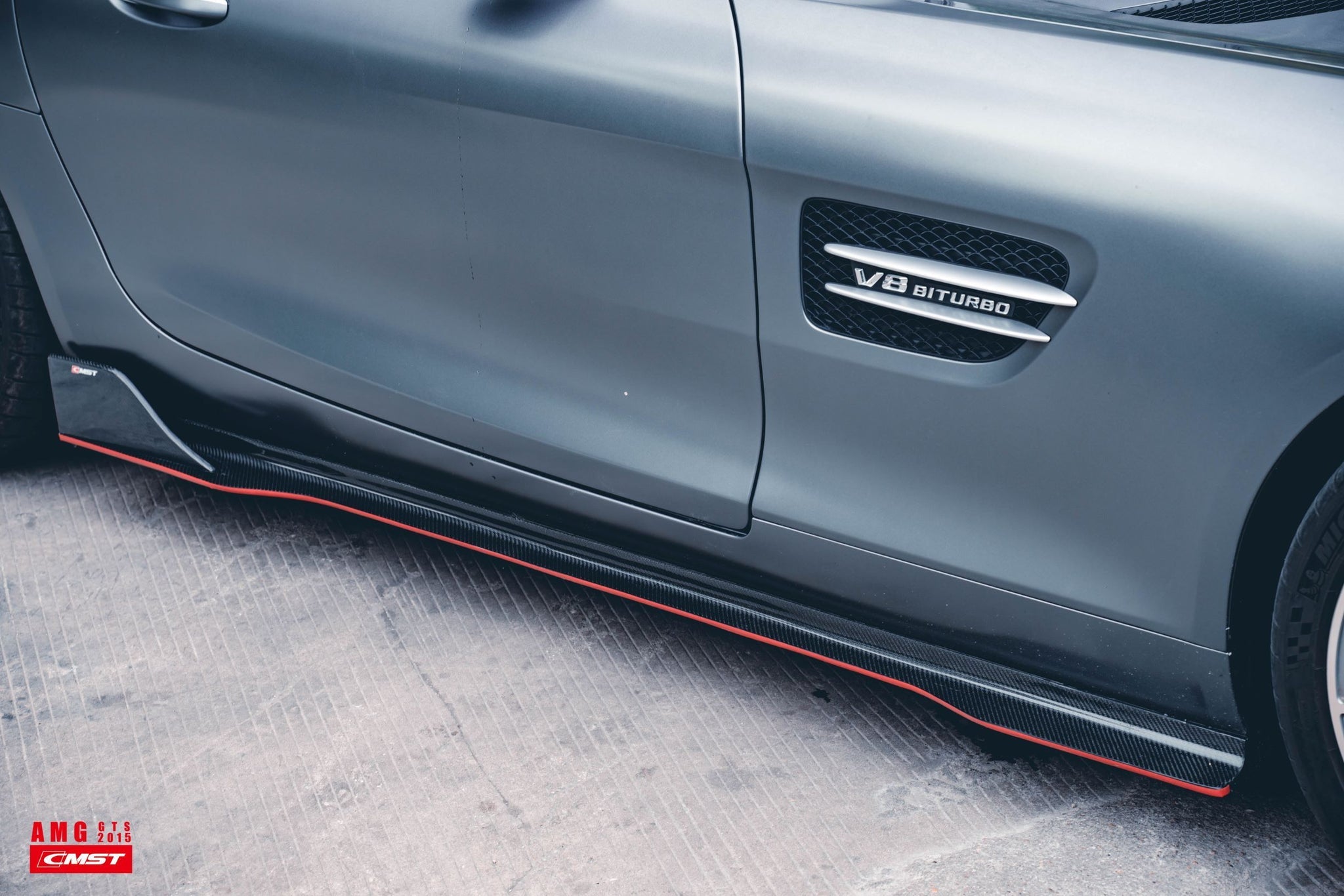 Carbon Fiber Side Skirts for Mercedes Benz C190 AMG GT GTS 2015+-3