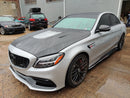 CMST Tuning Carbon Tempered Glass Transparent Hood For Mercedes Benz 2015-2020 AMG C63 Sedan Coupe 2 Door 4 Door-3