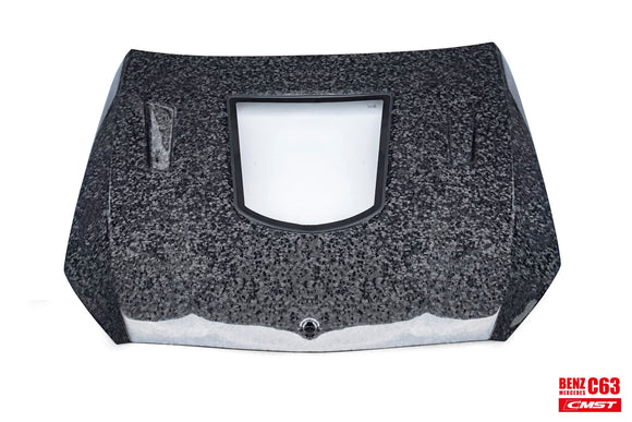 CMST Tuning Carbon Tempered Glass Transparent Hood For Mercedes Benz 2015-2020 AMG C63 Sedan Coupe 2 Door 4 Door