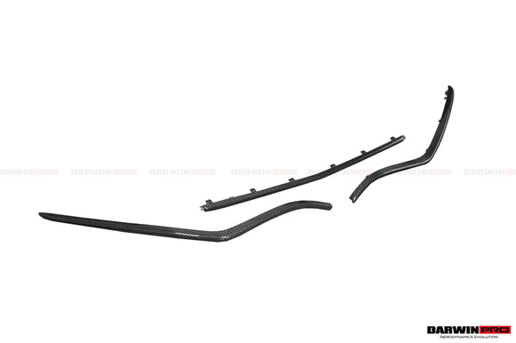 2015-2021 Mercedes Benz W205 C63/S AMG Carbon Fiber Front Bumper Trim Set (4pcs)