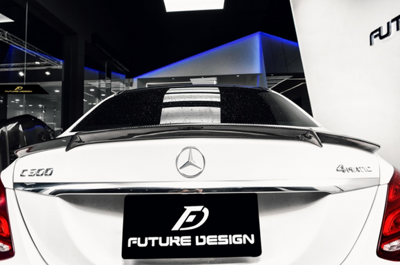 Future Design Carbon 2015-ON Carbon Fiber Rear Spoiler B Style for Mercedes Benz W205 C300 C43 C63 AMG Coupe 2 Door Sedan 4 Door