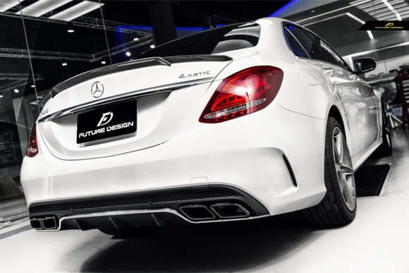 Future Design Carbon 2015-ON Carbon Fiber Rear Spoiler B Style for Mercedes Benz W205 C300 C43 C63 AMG Coupe 2 Door Sedan 4 Door
