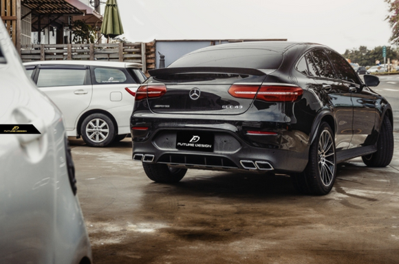 Future Design 63 Style Carbon Fiber REAR SPOILER for Mercedes Benz GLC250 AMG / GLC300 AMG / GLC43 AMG / GLC63 W253 GLC Coupe 2016-2019 Pre-facelift