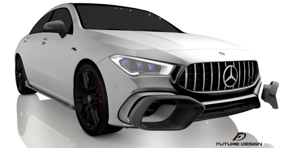 Future Design Carbon Fiber Front Bumper Surround For CLA C118 CLA45 2020-ON