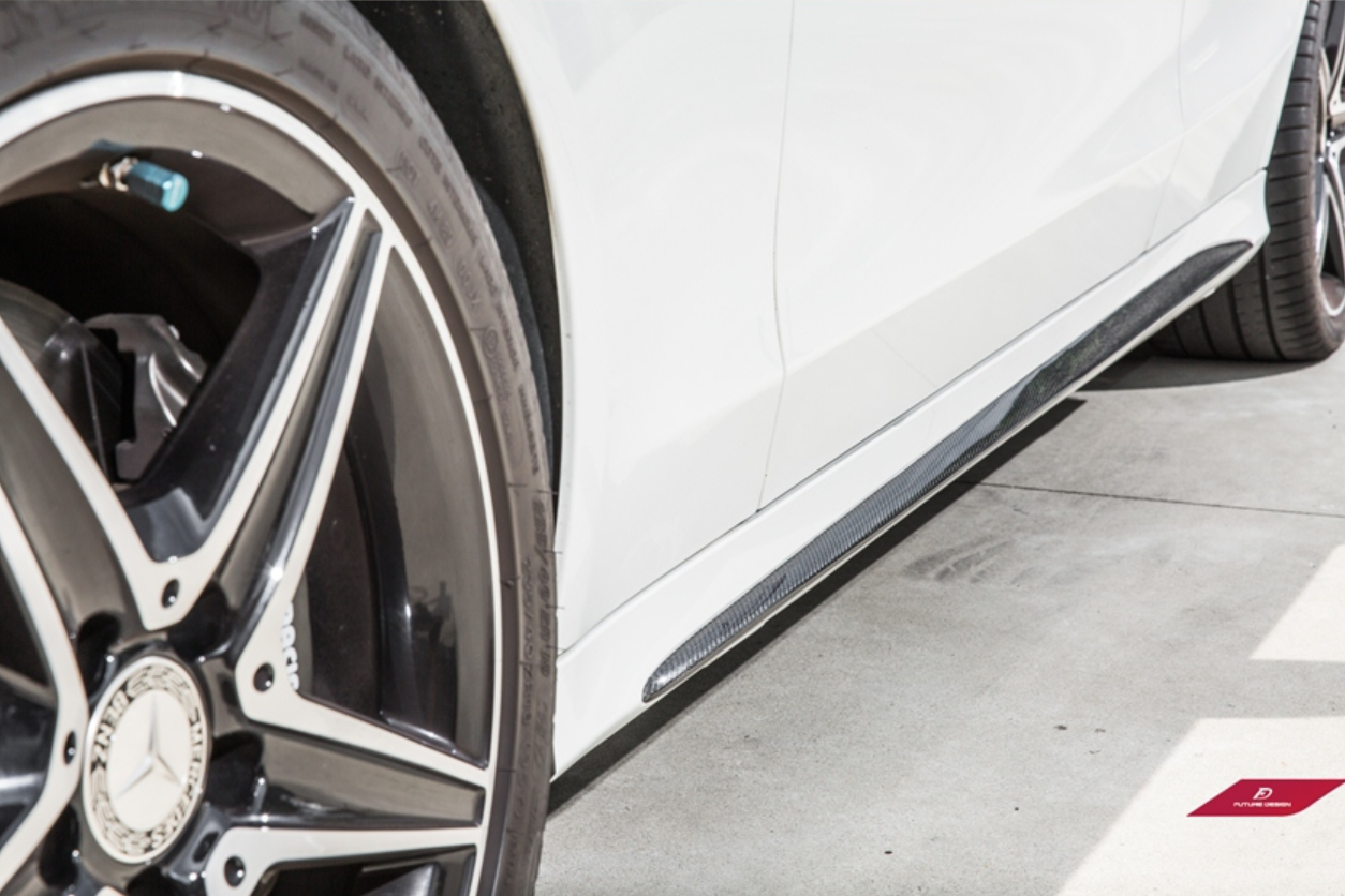 Future Design Carbon Fiber Side Flares Cover for Mercedes Benz W205 2015-2020 C300 C43 C63 AMG Coupe 2 Door Sedan-6