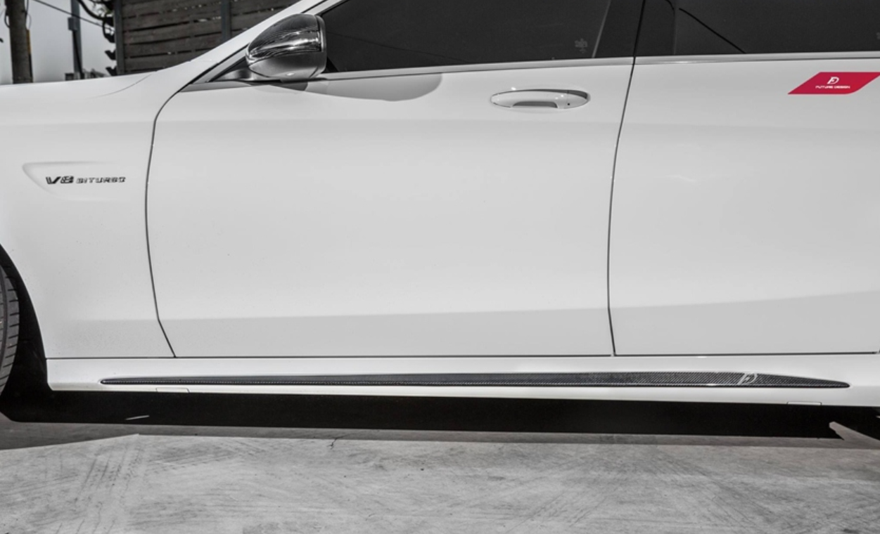 Future Design Carbon Fiber Side Flares Cover for Mercedes Benz W205 2015-2020 C300 C43 C63 AMG Coupe 2 Door Sedan-11