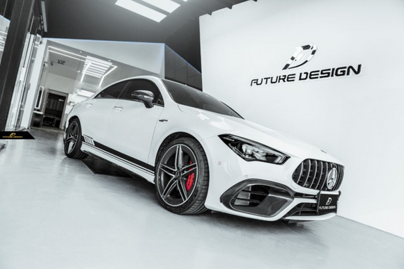 Future Design Carbon FD Carbon Fiber Side Skirts Trim Cover For 2020-ON C118 CLA45 CLA35 CLA250