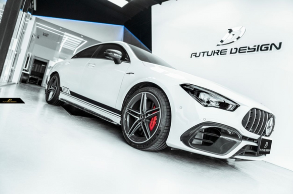 Future Design FD V2 Carbon Fiber Side Skirts For CLA C118 CLA45 CLA35 CLA250 2020-ON