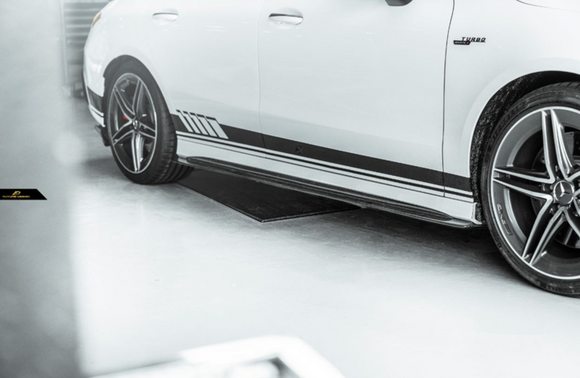 Future Design FD V2 Carbon Fiber Side Skirts For CLA C118 CLA45 CLA35 CLA250 2020-ON