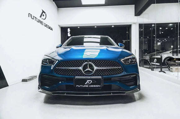 Future Design Carbon Fiber FD FRONT LIP (3 Pcs)  for W206 C300 with AMG Package Sedan 2021-ON
