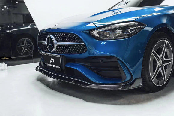 Future Design Carbon Fiber FD FRONT LIP (3 Pcs)  for W206 C300 with AMG Package Sedan 2021-ON