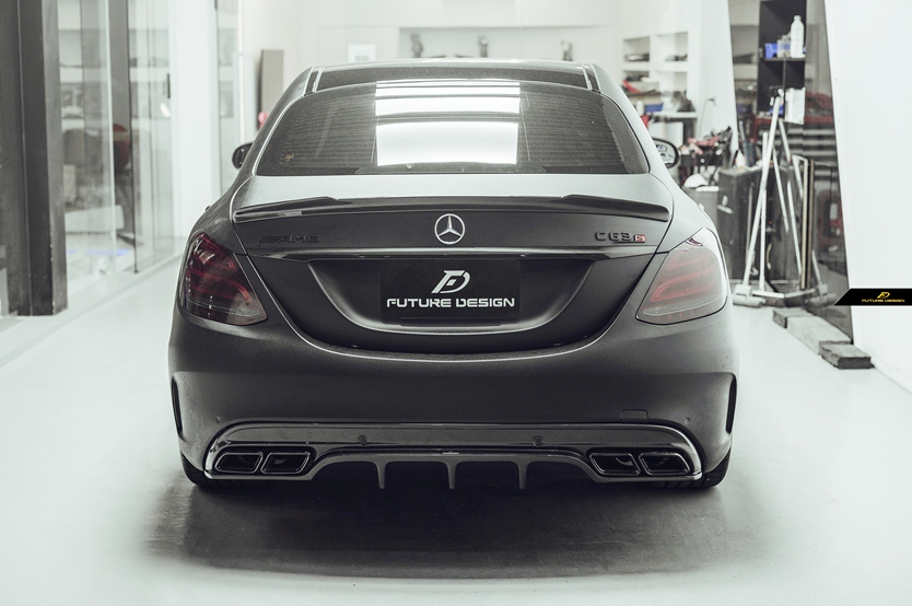 Future Design Carbon Rear Spoiler FD V1 for Mercedes Benz 2015-ON W205 C300 C43 C63 AMG Sedan 4 Door-4