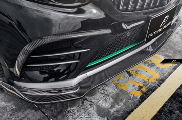 Future Design FD GT Carbon Fiber FRONT BUMPER CANARDS for Mercedes Benz GLC250 AMG / GLC300 AMG / GLC43 AMG W253 GLC & GLC Coupe 2016-2019 Pre-facelift