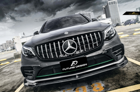 Future Design FD GT Carbon Fiber FRONT BUMPER CANARDS for Mercedes Benz GLC250 AMG / GLC300 AMG / GLC43 AMG W253 GLC & GLC Coupe 2016-2019 Pre-facelift - 0