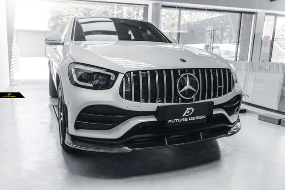 Future Design FD GT Carbon Fiber FRONT LIP SPLITTER for Mercedes Benz GLC250 AMG / GLC300 AMG / GLC43 AMG W253 GLC & GLC Coupe 2020-ON Facelift