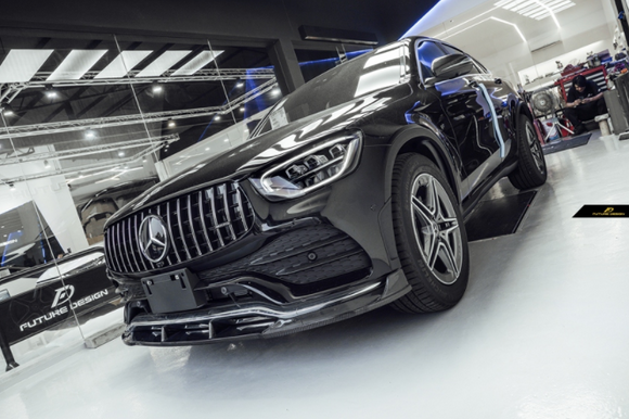 Future Design FD GT Carbon Fiber FRONT LIP SPLITTER for Mercedes Benz GLC250 AMG / GLC300 AMG / GLC43 AMG W253 GLC & GLC Coupe 2020-ON Facelift