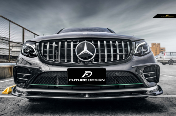 Future Design FD GT Carbon Fiber FRONT LIP for Mercedes Benz GLC250 AMG / GLC300 AMG / GLC43 AMG W253 GLC & GLC Coupe 2016-2019 Pre-facelift