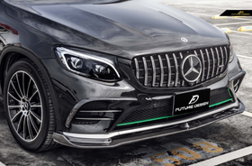 Future Design FD GT Carbon Fiber FRONT LIP for Mercedes Benz GLC250 AMG / GLC300 AMG / GLC43 AMG W253 GLC & GLC Coupe 2016-2019 Pre-facelift