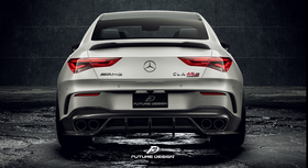 Future Design FD GT Carbon Fiber Rear Diffuser For CLA C118 CLA45 CLA35 CLA250 2020-ON - 0