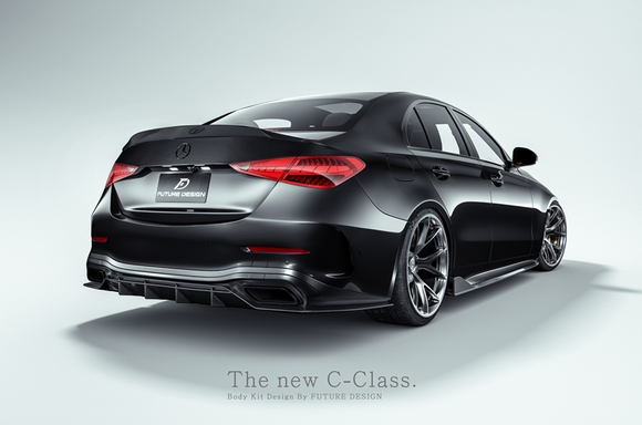 Future Design FD V1 Carbon Fiber Rear Diffuser for W206 C300 with AMG Package Sedan 2021-ON