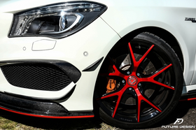 Future Design Carbon 2014-2016 C117 CLA-250 CLA-45 Carbon Fiber Front Bumper Canards (6Pcs) Ver.1